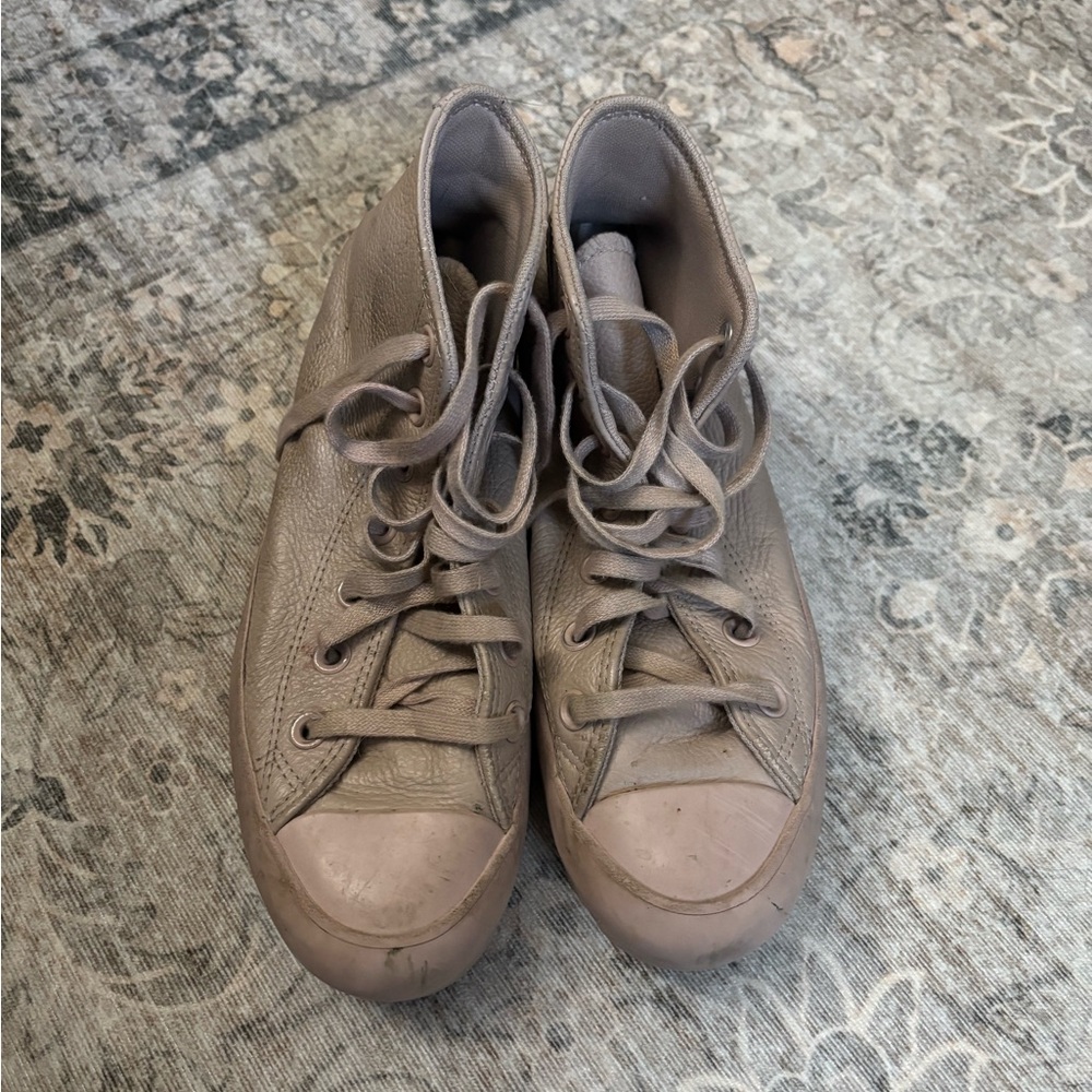Converse Taupe High-Top Sneakers